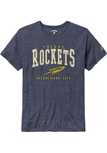 Toledo Rockets Navy Blue Victory Falls Puff Arch Mascot Short Sleeve Fashion T Shirt