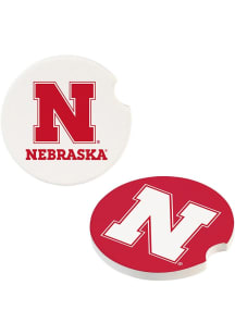 Nebraska Cornhuskers 2Pk Car Coaster - Gold