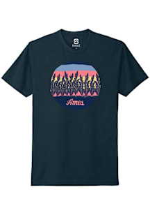 Summit Sportswear Ames Navy Blue Field Sunset Short Sleeve Fashion T Shirt