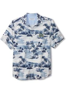 Mens Drexel Dragons Navy Blue Tommy Bahama Sport Tropical Horizon Short Sleeve Dress Shirt