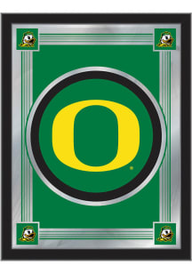 Black Oregon Ducks Logo Hanging Back Bar Mirror