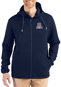 Cutter and Buck Arizona Wildcats Mens Navy Blue Epic Comfort Full Zip Light Weight Jacket