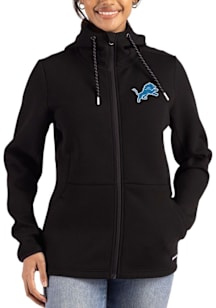 Cutter and Buck Detroit Lions Womens Black Epic Comfort Full Zip Light Weight Jacket