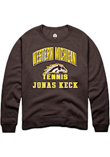 Jonas Keck Western Michigan Broncos Mens Brown NIL Arch Logo Player Crew