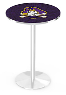 East Carolina Pirates Chrome Round Base Pub Table