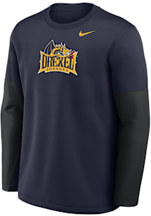 Nike Drexel Dragons Mens Navy Blue Coach Long Sleeve Sweatshirt