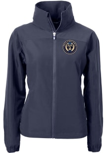 Cutter and Buck Philadelphia Union Womens Navy Blue Charter Eco Light Weight Jacket