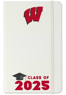 White Wisconsin Badgers Class of 25 team logo Notebook and Folder