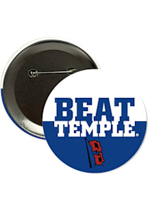 Tulsa Golden Hurricane BEAT Temple 3" Button - Navy Blue
