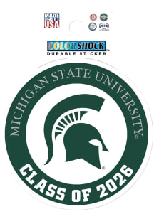 Green Michigan State Spartans Class of 2026 Durable Stickers