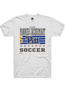 Claire Pannier Jacquemart Rally Mens White Pitt Panthers NIL Striped Player T Shirt