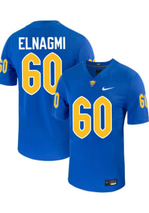 Akram Elnagmi  Mens Blue Pitt Panthers Football Name And Number Football Jersey