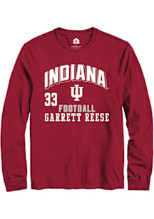 Garrett Reese Indiana Hoosiers Crimson Football NIL Arch Logo Long Sleeve Player T Shirt