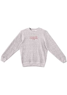 Summit Sportswear Louisville Cardinals Womens White Nantucket Script Crew Sweatshirt