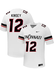Zeb Kinsey Nike Mens White Cincinnati Bearcats Football NIL Name And Number Football Jersey