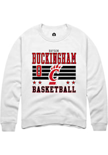 Bryson Buckingham Cincinnati Bearcats Mens White NIL Striped Player Crew