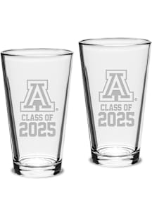 Arizona Wildcats Class of 2025 Set of 2 Pint Glass - White