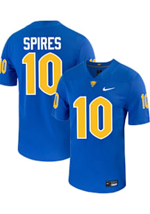 Blaine Spires  Mens Blue Pitt Panthers Football Name And Number Football Jersey