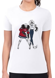 4Her Montreal Canadiens Womens White Hockey Girls Short Sleeve T-Shirt