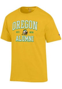 Oregon Ducks Yellow Champion Est Alumni Jersey Short Sleeve T Shirt