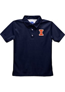 Vive La Fete Illinois Fighting Illini Youth Navy Blue Team Short Sleeve Polo Shirt