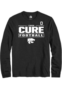 Linkon Cure Mens Black K-State Wildcats NIL Stacked Box Long Sleeve Player T Shirt