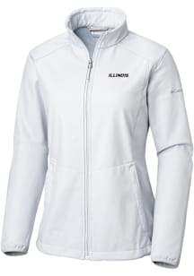 Columbia Illinois Fighting Illini Womens White Heat Seal Kruser Ridge Light Weight Jacket