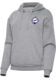 Antigua Los Angeles Dodgers Womens Grey Back to Back World Series Champions Victory Hooded Sweatsh..