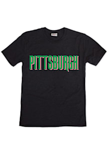 Pittsburgh Womens Black Wicked Font Short Sleeve T-Shirt