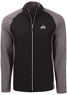 Cutter and Buck Ohio State Buckeyes Mens Black Adapt Eco Big and Tall Light Weight Jacket