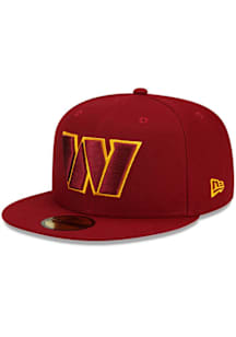 New Era Washington Commanders Mens Burgundy Basic 59FIFTY Fitted Hat