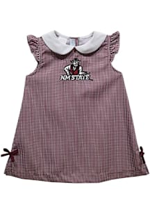 Vive La Fete New Mexico State Aggies Baby Girls Crimson Gingham Short Sleeve Dress