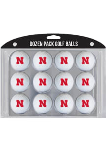White Nebraska Cornhuskers Dozen Pack Golf Balls