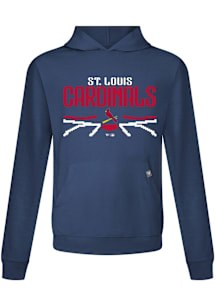 Levelwear St Louis Cardinals Mens Navy Blue Relay Arcade Hood