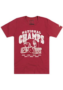Homefield Oklahoma Sooners Crimson Football National Champions Short Sleeve Fashion T Shirt