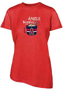 Levelwear Los Angeles Angels Womens Red Birch Mellow Short Sleeve T-Shirt