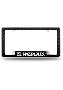 Arizona Wildcats Carbon Fiber All Over Chrome License Plate Frame - Silver