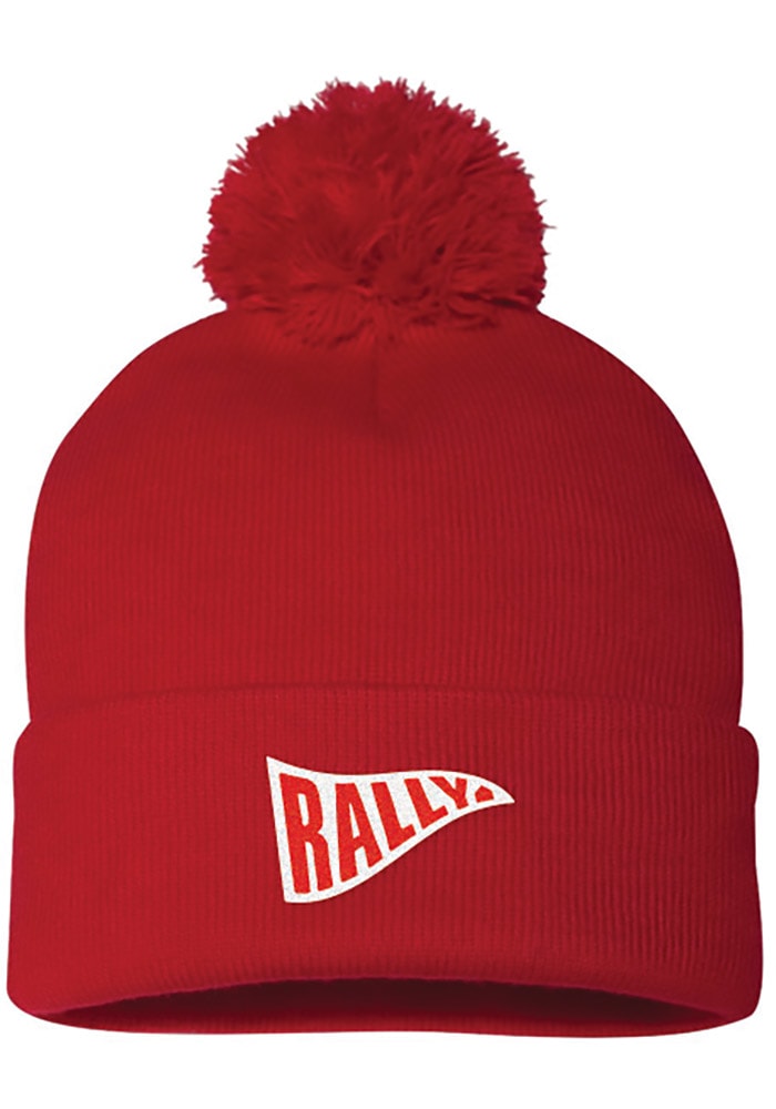 Rally Red Pennant Mens Knit Hat
