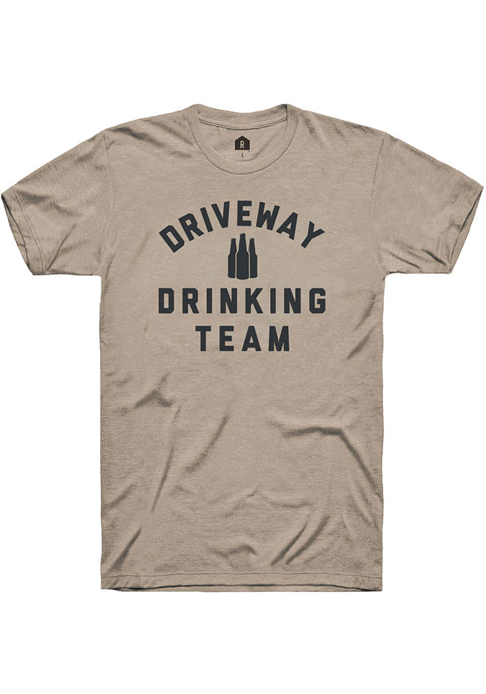 Rally Heather Tan Driveway Drinking Team Short Sleeve T Shirt