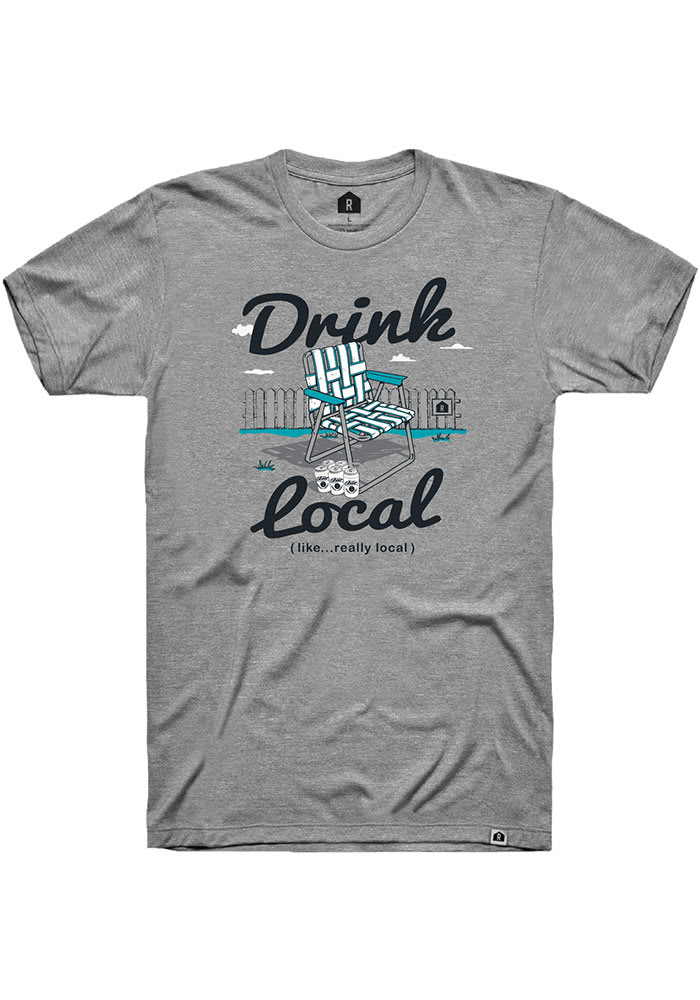 Rally Grey Drink Local Lawn Chair Short Sleeve T Shirt