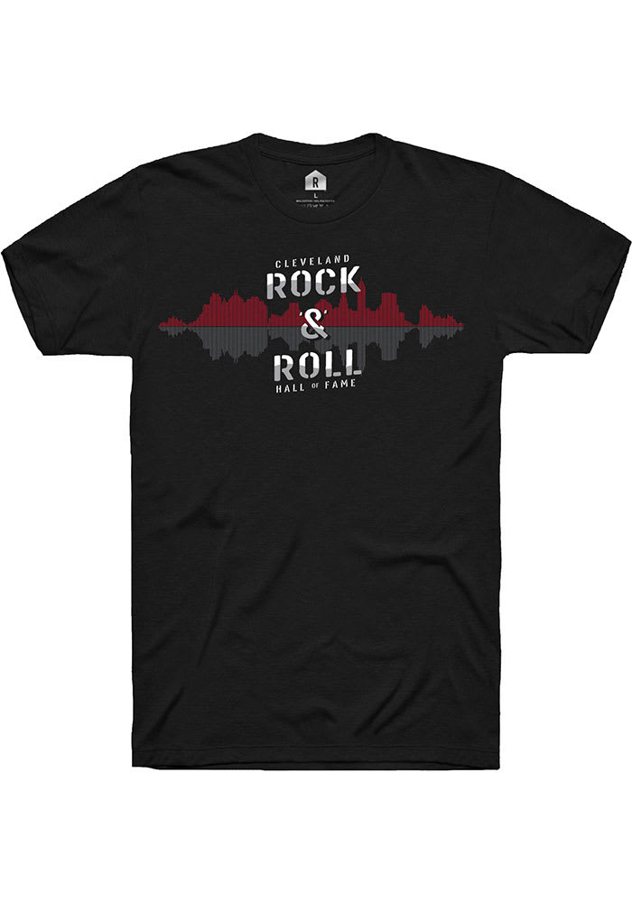 Rock & Roll Hall of Fame Sound Wave Black Short Sleeve T-Shirt