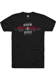 Rock &amp; Roll Hall of Fame Sound Wave Black Short Sleeve T-Shirt