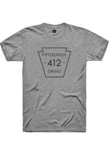 Pittsburgh Dark Heather Grey Area Code Short Sleeve T-Shirt