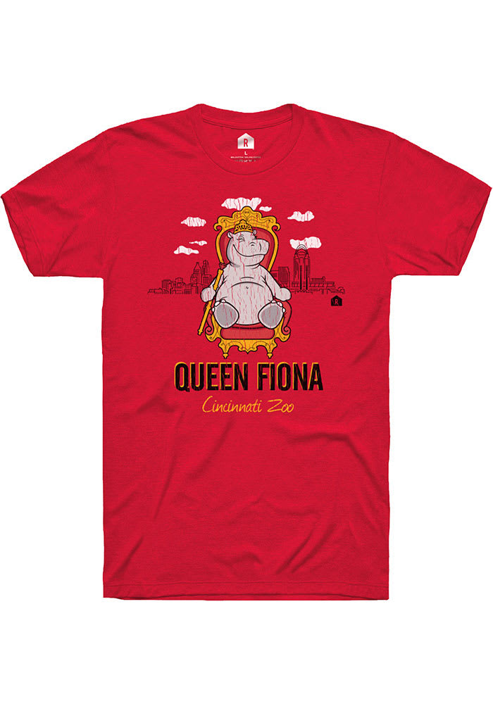 Fiona the Hippo Heather Red Queen Throne Short Sleeve T-Shirt