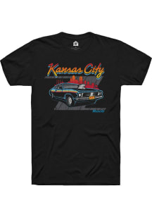Kansas City Black Muscle Car Short Sleeve T-Shirt