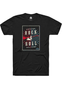 Rock &amp; Roll Hall of Fame Guitar Poster Black Short Sleeve T-Shirt