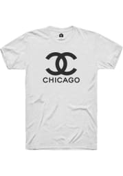 Chicago Women's City Wordmark Unisex Short Sleeve T-Shirt - White