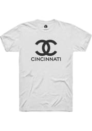 Cincinnati Women's City Wordmark Unisex Short Sleeve T-Shirt - White