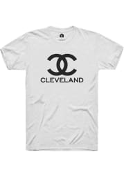 Cleveland Women's City Wordmark Unisex Short Sleeve T-Shirt - White