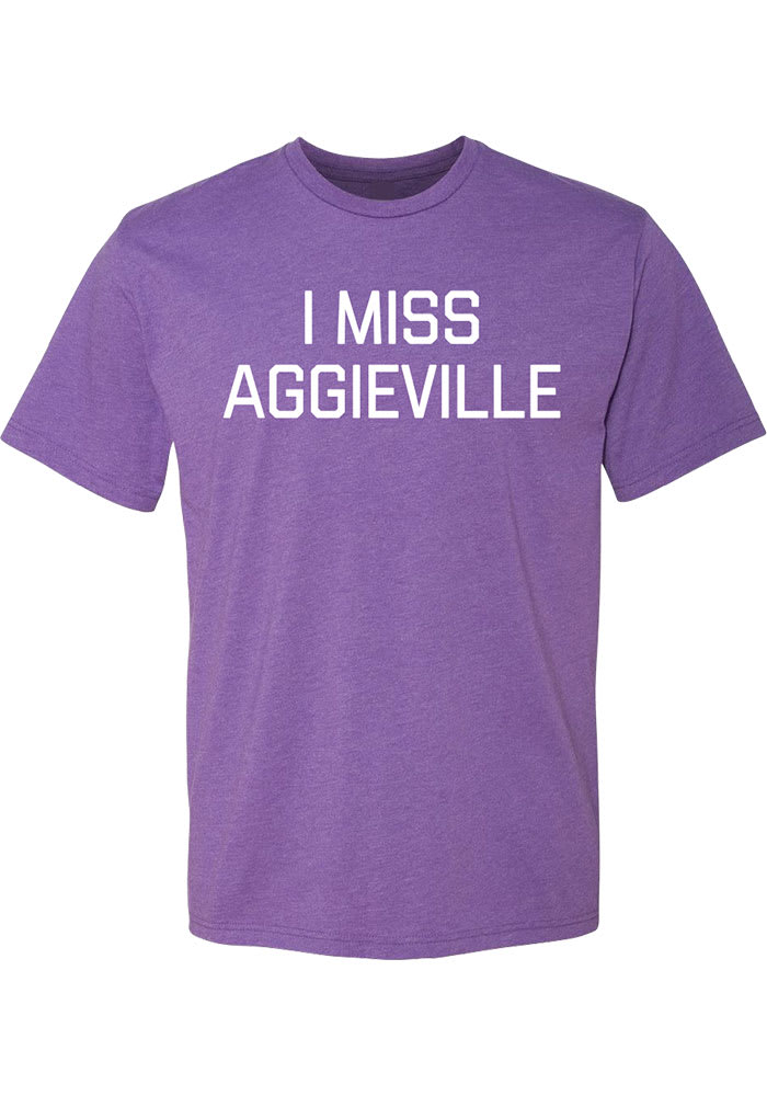Aggieville Heather Purple I Miss Short Sleeve T-Shirt